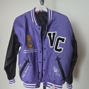 Mitchell & Ness Purple and Black Varsity Jacket